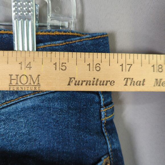 Lucky Brand Jeans Mens 32x27 Blue 363 Straight Hemmed Stretch - Picture 4 of 10